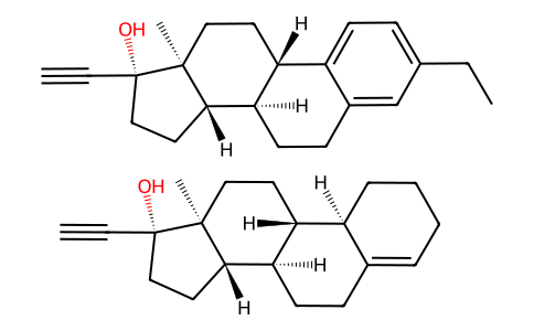Lynestrenol mixture with mestranol 8015-14-3